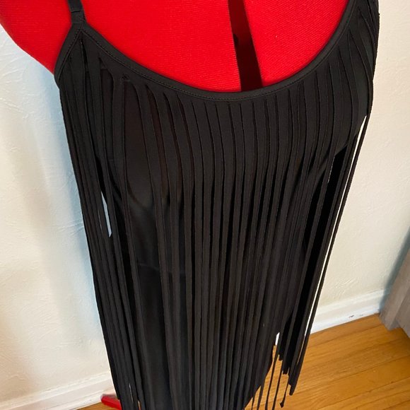 Peep Toe - Bodycon Dancing Dress - Black - Size Medium - Picture 4 of 8